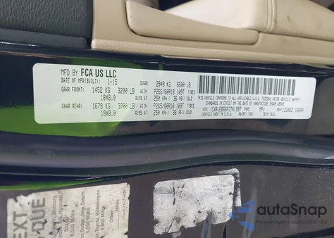 2015 Jeep Grand Cherokee Limited from USA, damaged, VIN 1C4RJEBG6FC741997